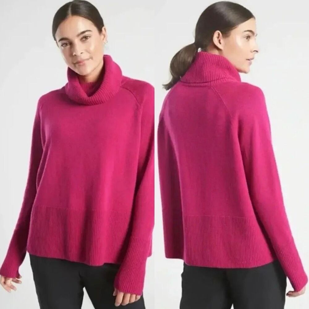 NWT Athleta Wool Cashmere Aspen Turtleneck Sweater, Sm $180 F21